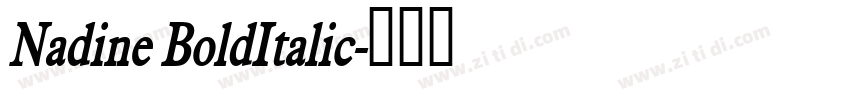 Nadine BoldItalic字体转换